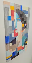 La femme aux couleurs brisées — vue gauche