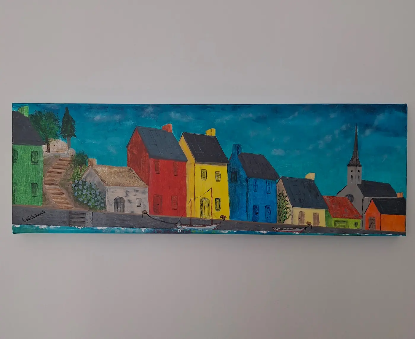 Petit port coloré — vue mur